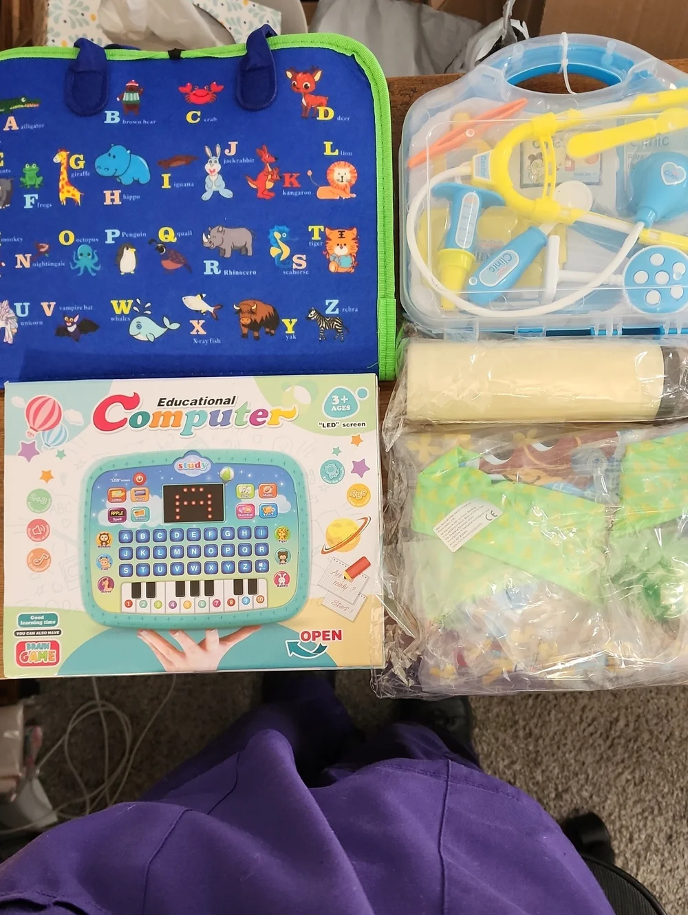 Edcational Book, Computer, Doctors Kit, Learning Roller